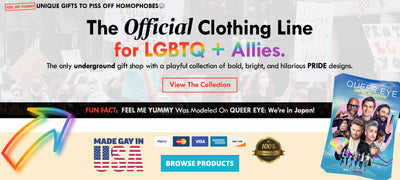 Funny t-shirts, hoodies, tank tops and more unique gifts! Perfect for LGBTQ+ gay pride. Funny designs inspired by pop culture shows like Queer Eye, vh1 Rupaul Drag Race, and more! If search "gay bars near me" or "onlyfans leak", you're in the right place!