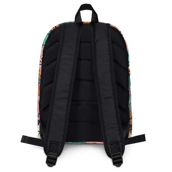 Exotic Floral [Arapawa Blue] -- Backpack
