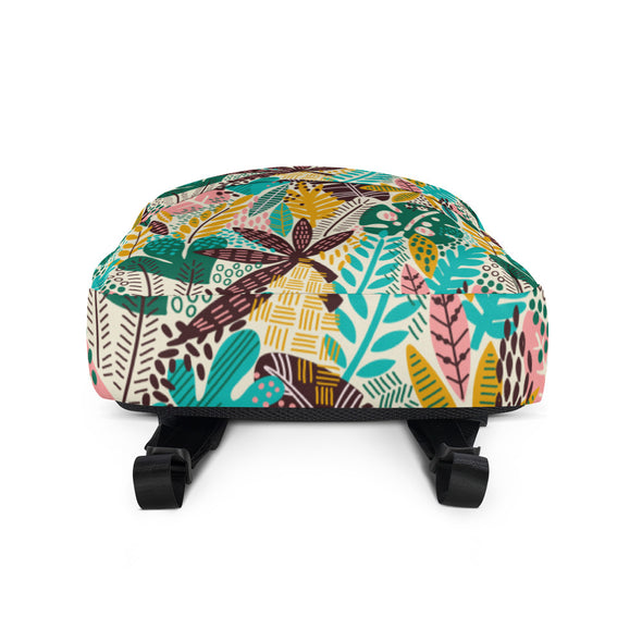 Exotic Floral [Apricot White] -- Backpack