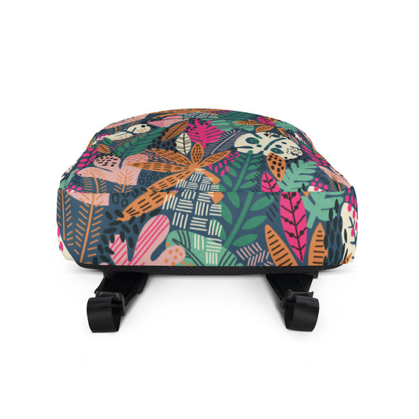Exotic Floral [Arapawa Blue] -- Backpack