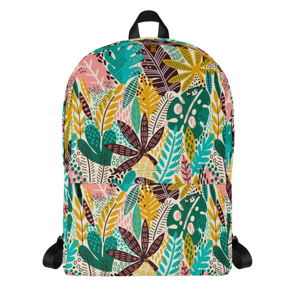 Exotic Floral [Apricot White] -- Backpack