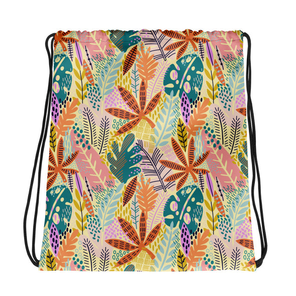 Exotic Floral [Banana Mania] -- Drawstring Bag