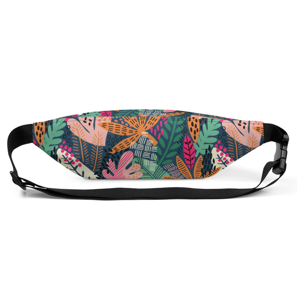 Exotic Floral [Arapawa Blue] -- Fanny Pack