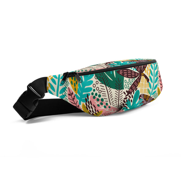 Exotic Floral [Apricot White] -- Fanny Pack