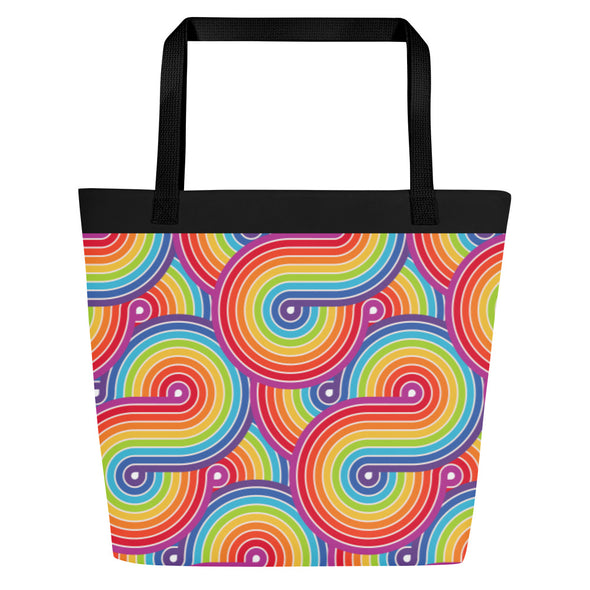 Infinity Rainbow -- Large Tote Bag