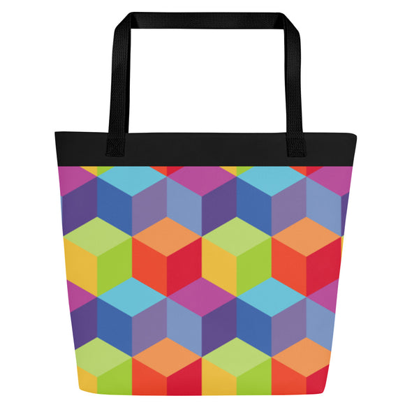 Cubic -- Large Tote Bag