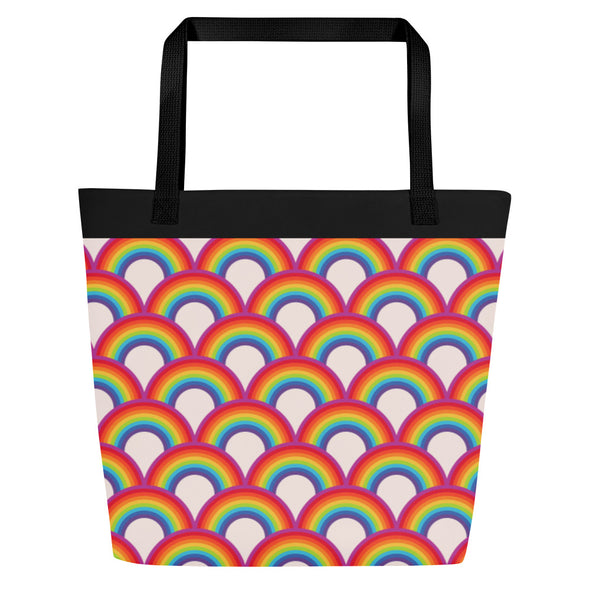 Rainbow Scales -- Large Tote Bag