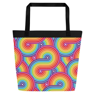 Infinity Rainbow -- Large Tote Bag