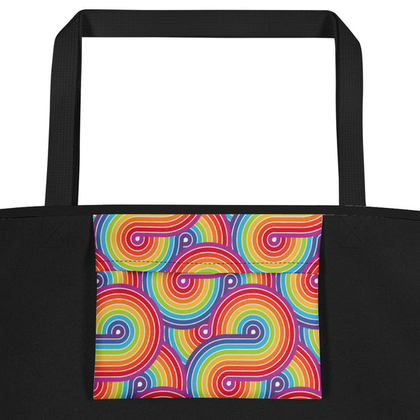 Infinity Rainbow -- Large Tote Bag