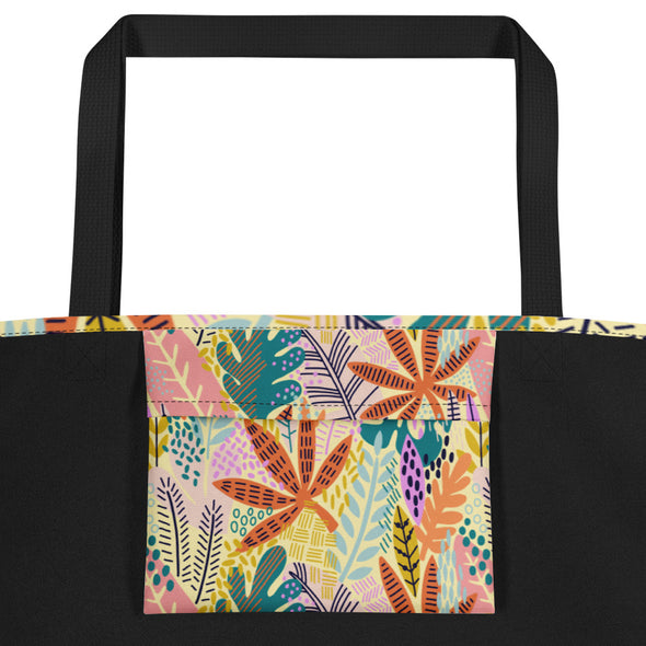 Exotic Floral [Banana Mania] -- Large Tote Bag