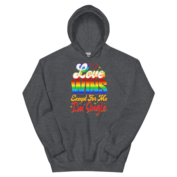 Love Wins Except For Me I'm Single -- Hoodie
