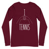 I Heart Tennis -- Unisex Long Sleeve Tee