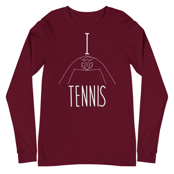 I Heart Tennis -- Unisex Long Sleeve Tee