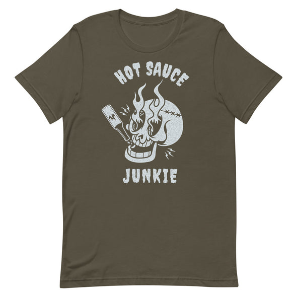 Hot Sauce Junkie -- Short-Sleeve Unisex T-Shirt