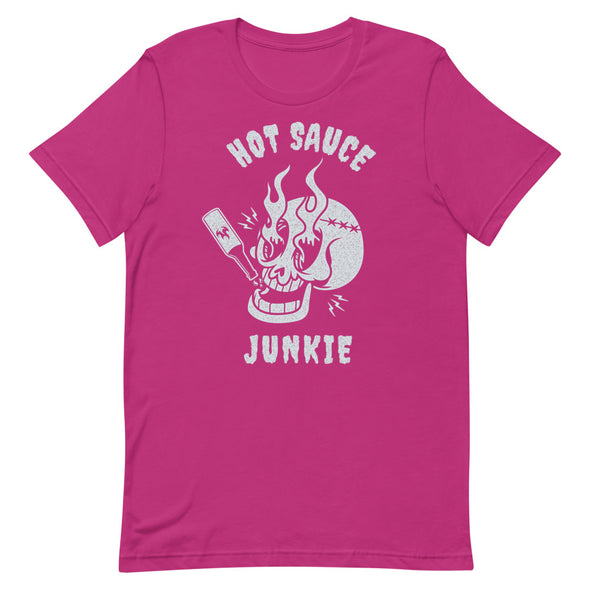 Hot Sauce Junkie -- Short-Sleeve Unisex T-Shirt