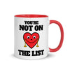You're Not On The List -- Ceramic Mug