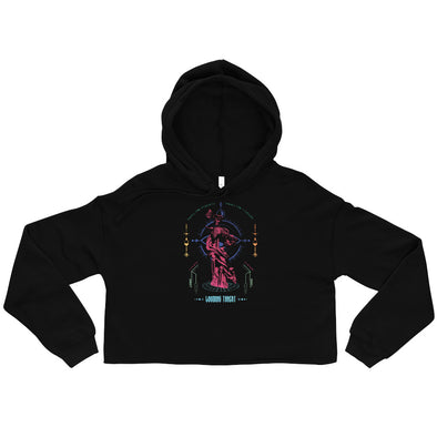 Looming Threat -- Crop Hoodie