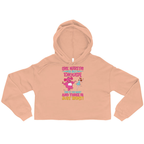 Three Martini -- Crop Hoodie